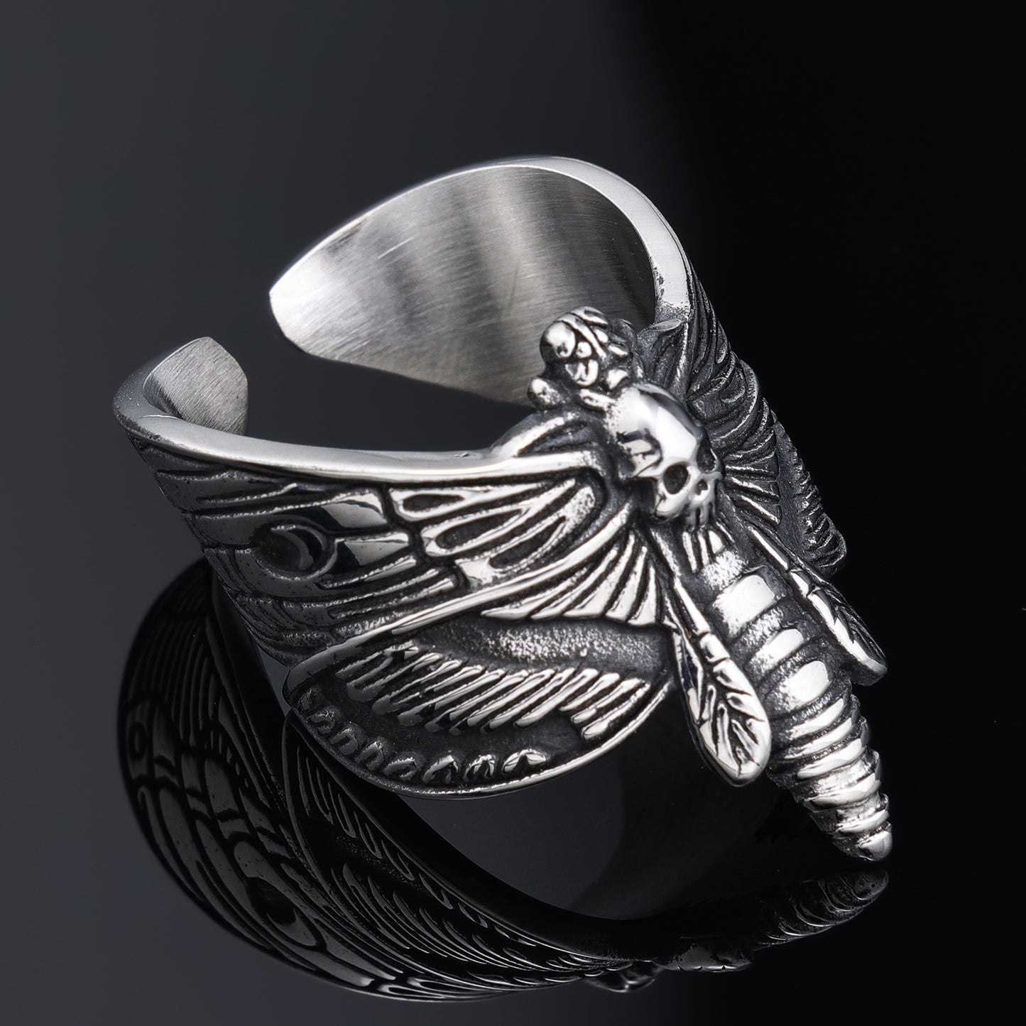 Classic Gothic Death Butterfly ring, jewelry