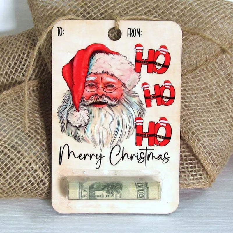 Hiano Christmas decoration made of plywood for giving a monetary gift