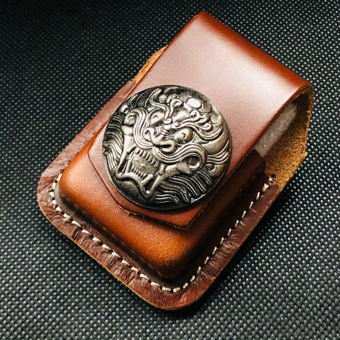 Kerosene Lighter Leather Handmade Personality Leather Case