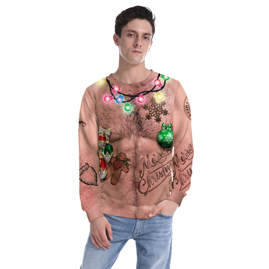 christmas shirt for men sexy hairy upper body