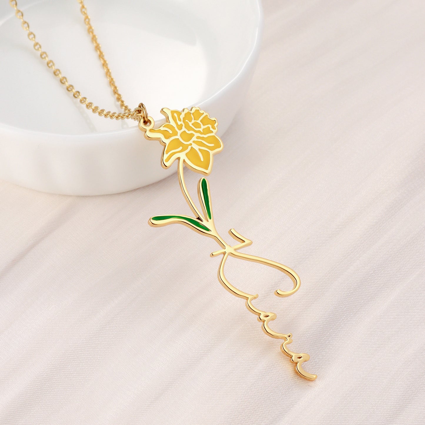 Beautiful Flower Necklace - Customize Yourself, Suitable for Every Month