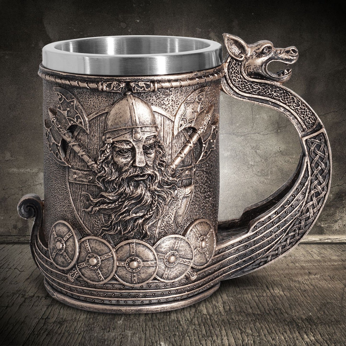 Skull and Viking Wine mug