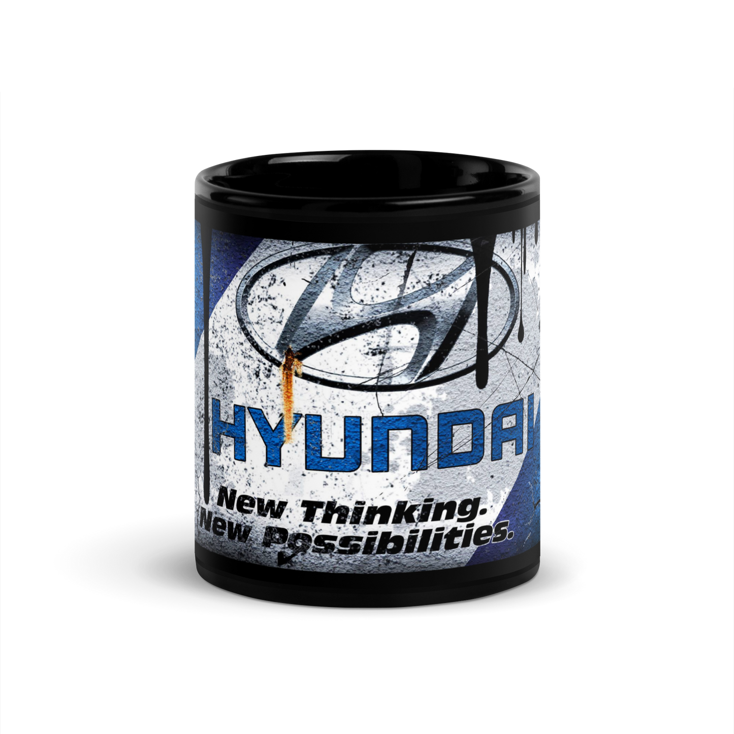 Black glossy Mug - hyundai