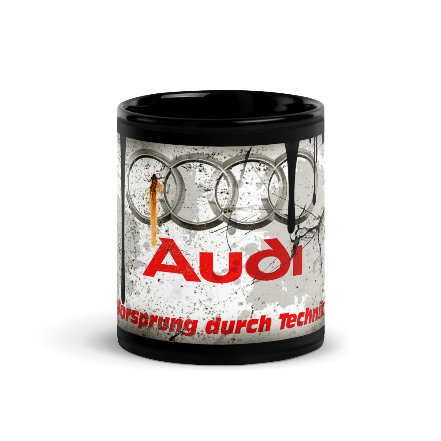 Black glossy Mug - audi