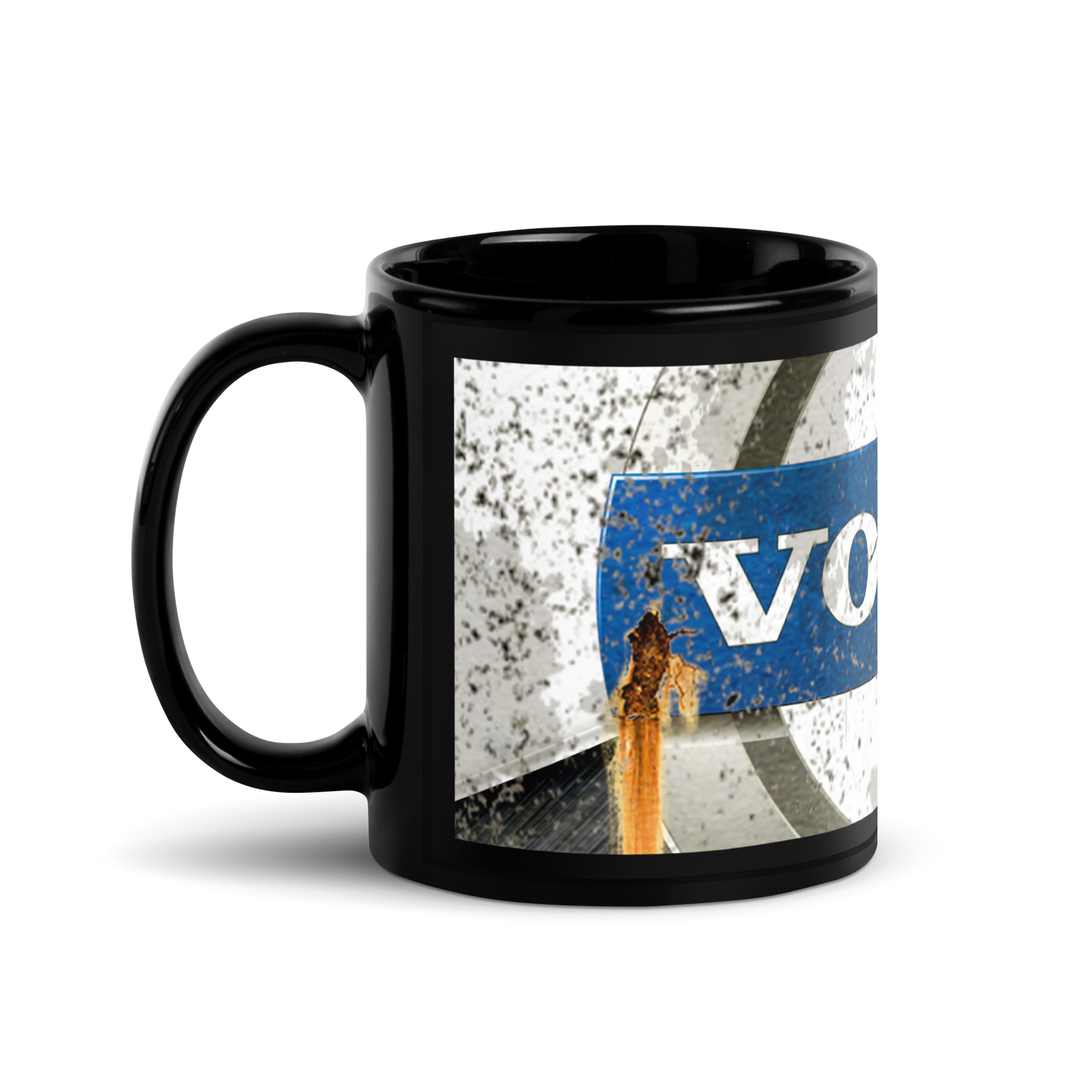 Black glossy Mug - volvo