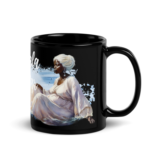 Black glossy Mug - ilamtar in the sea