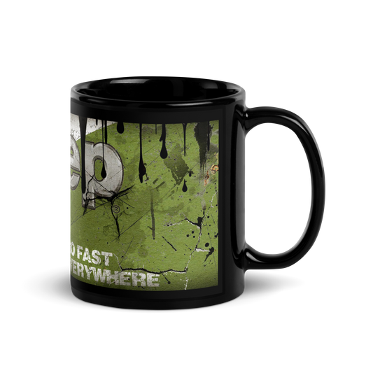 Black glossy Mug - jeep