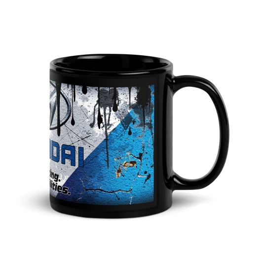 Black glossy Mug - hyundai