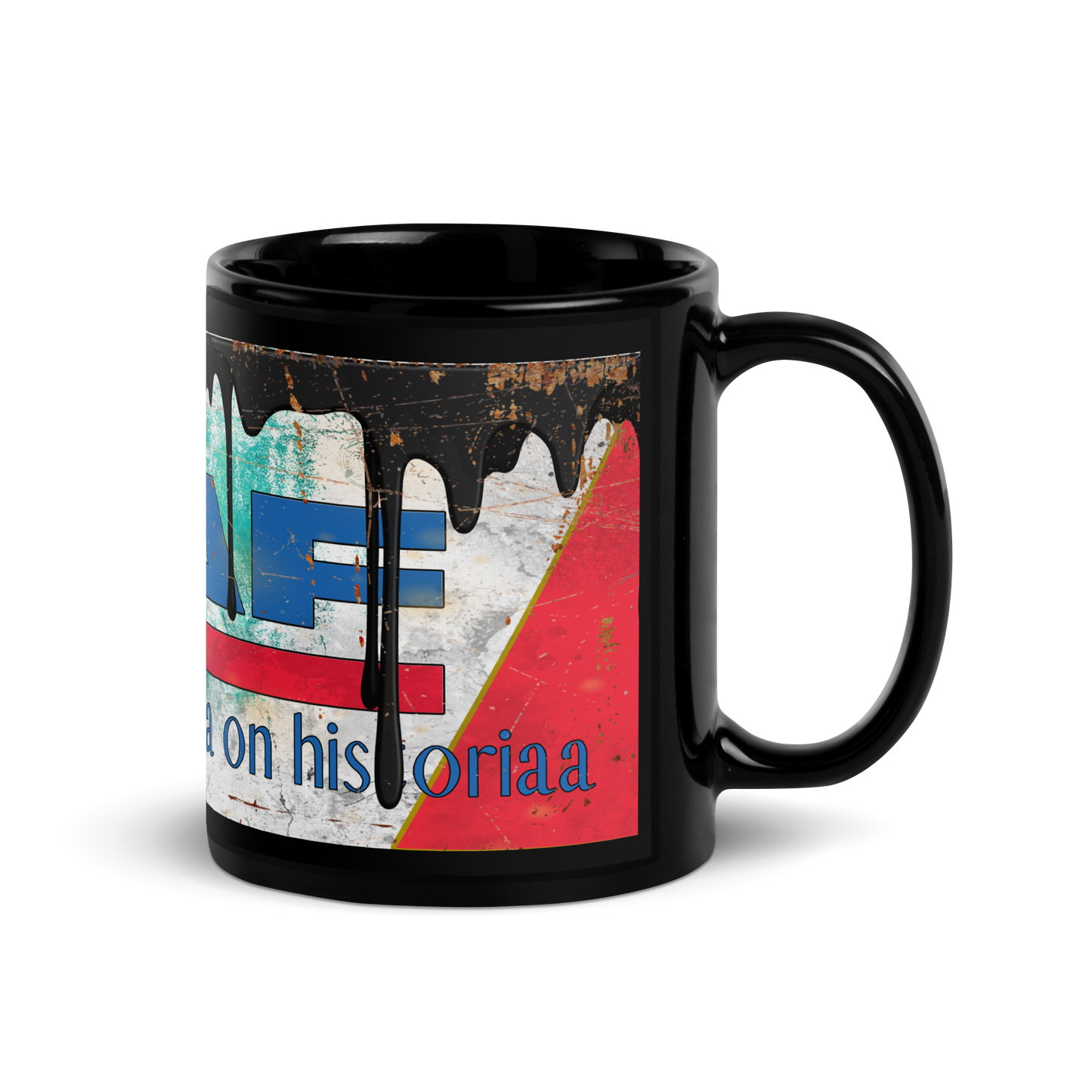 Black glossy Mug - daf