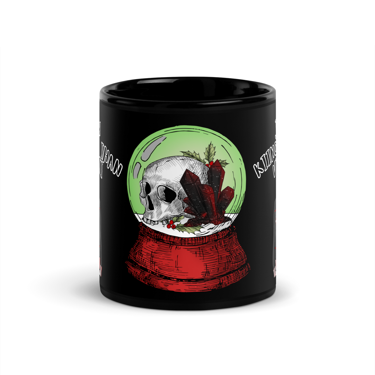 Black glossy mug - Christmas is really interesting