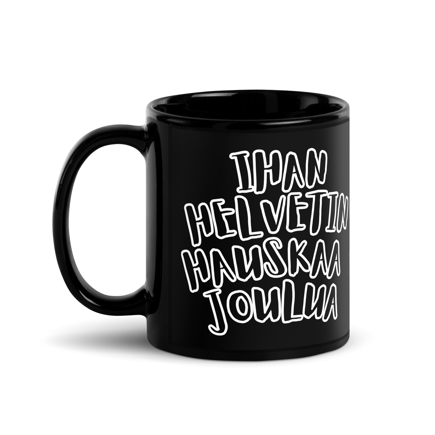 black glossy Mug - a hell of a merry Christmas, kid