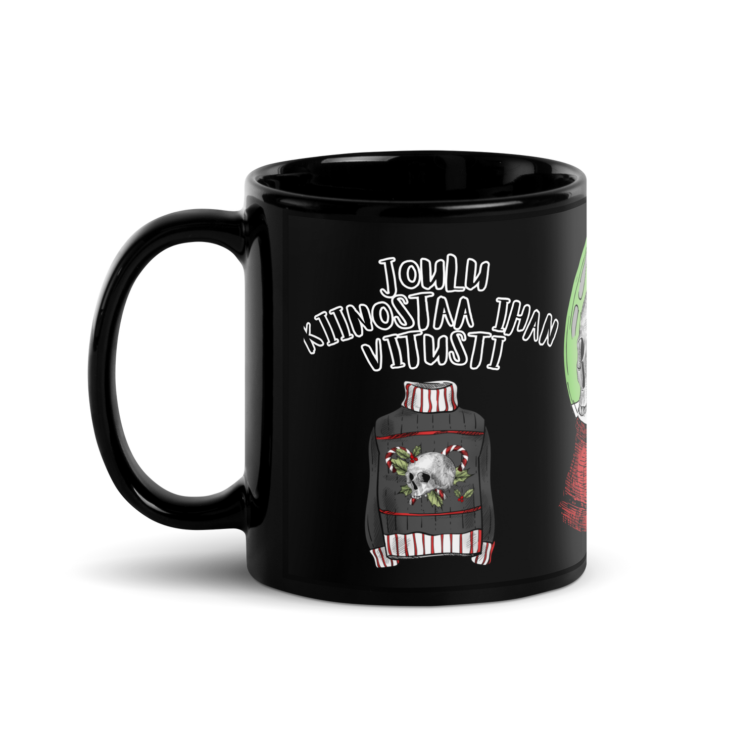 Black glossy mug - Christmas is really interesting