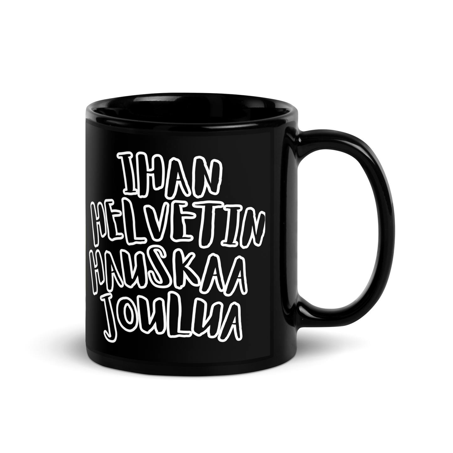 black glossy Mug - a hell of a merry Christmas, kid