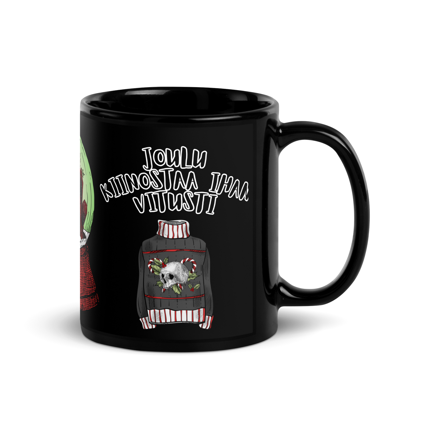 Black glossy mug - Christmas is really interesting