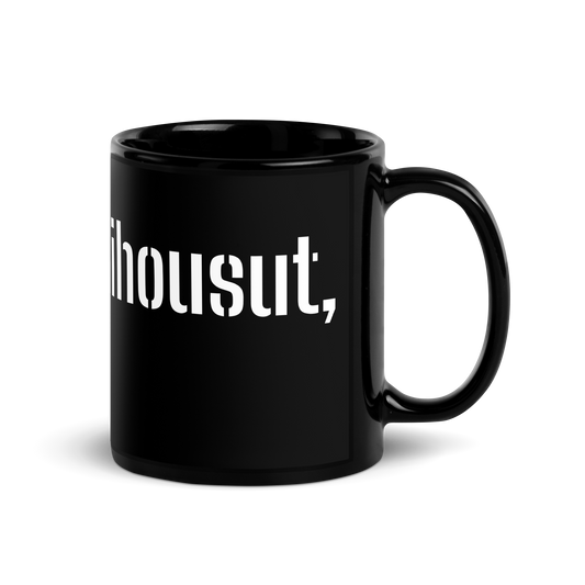 Black Glossy Mug - Revityt pelihousut, perkele