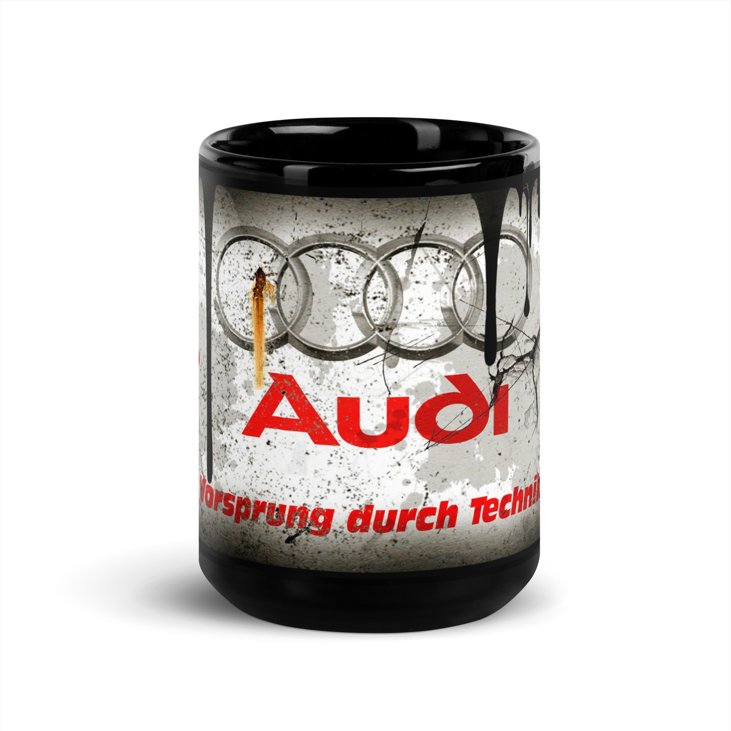 Black glossy Mug - audi