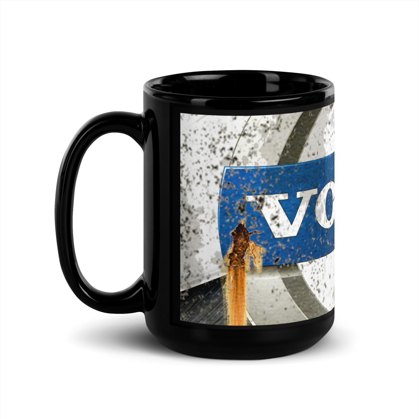 Black glossy Mug - volvo