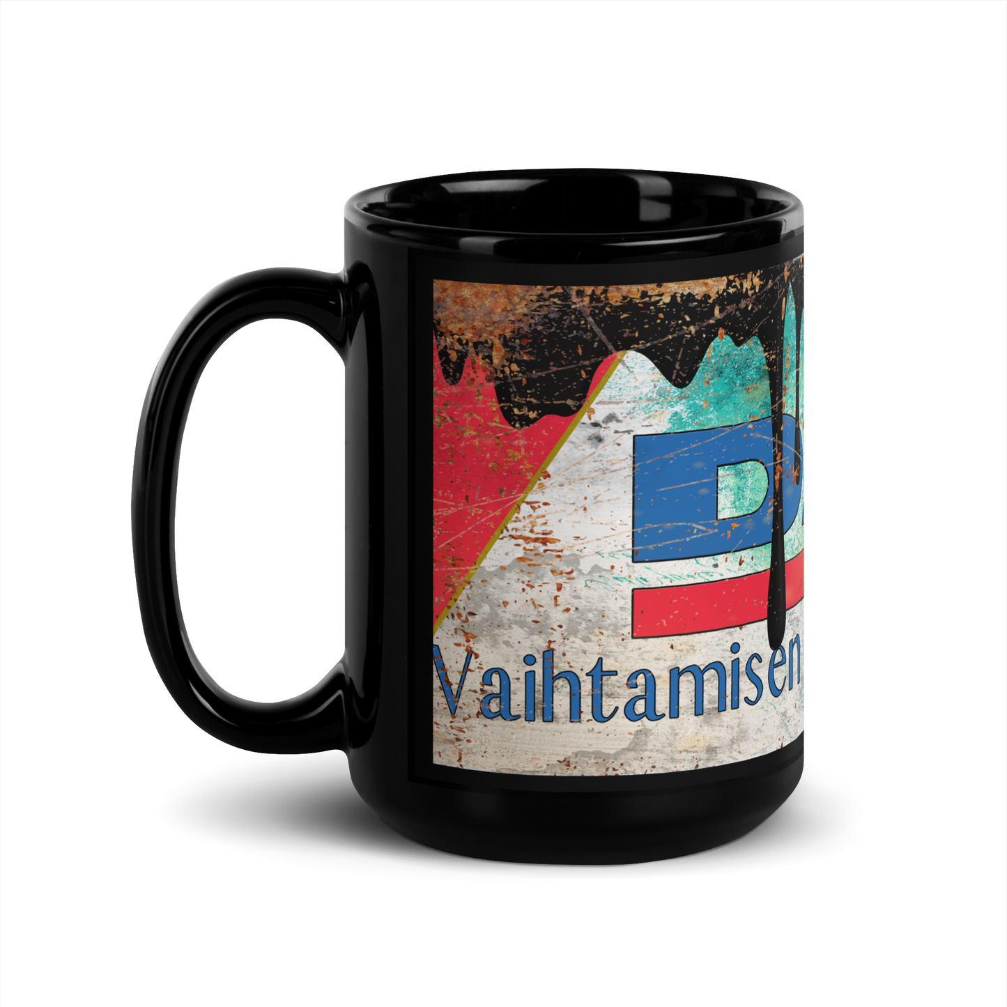 Black glossy Mug - daf