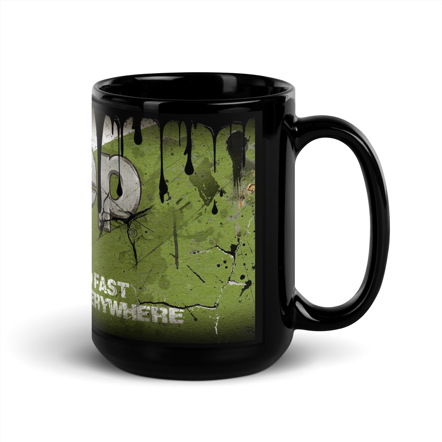 Black glossy Mug - jeep