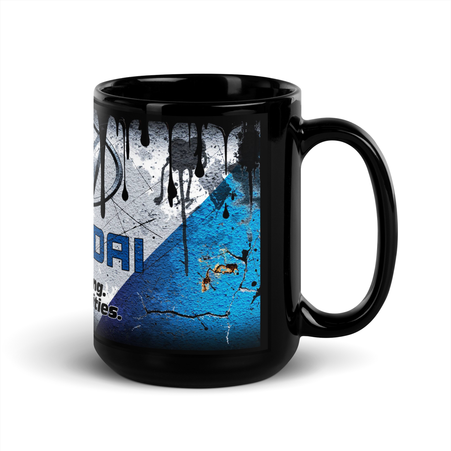 Black glossy Mug - hyundai