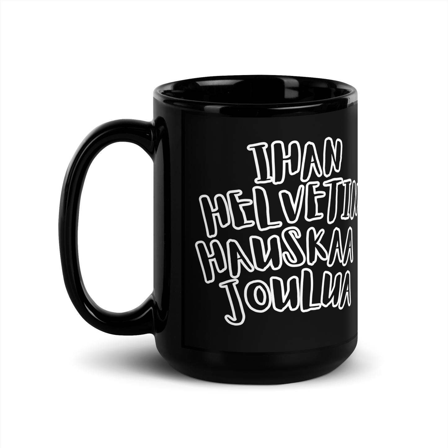 black glossy Mug - a hell of a merry Christmas, kid