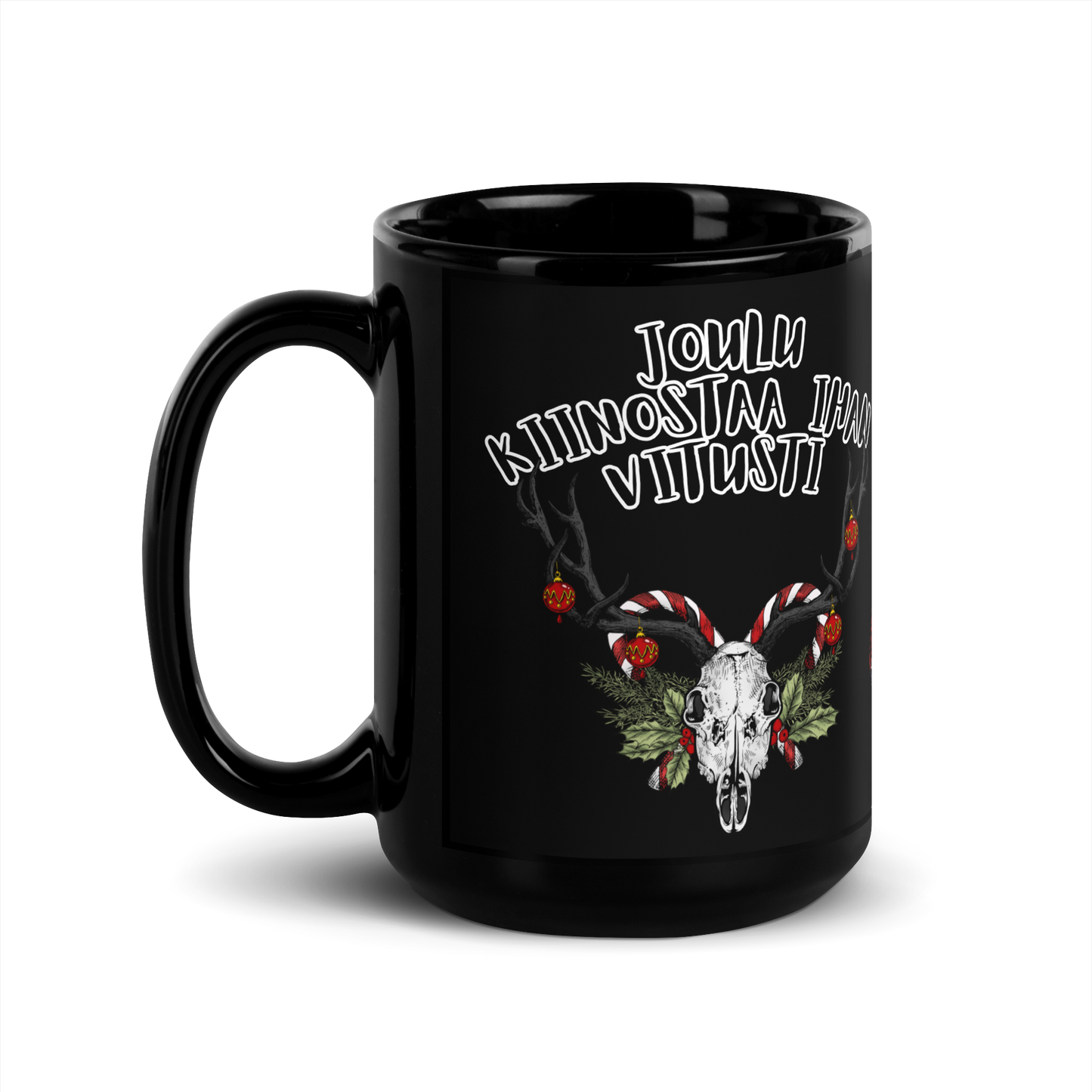 Black glossy mug - Christmas is really interesting