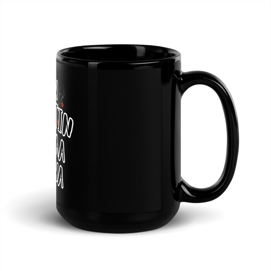 Black shiny Mug - a hell of a merry Christmas, chest