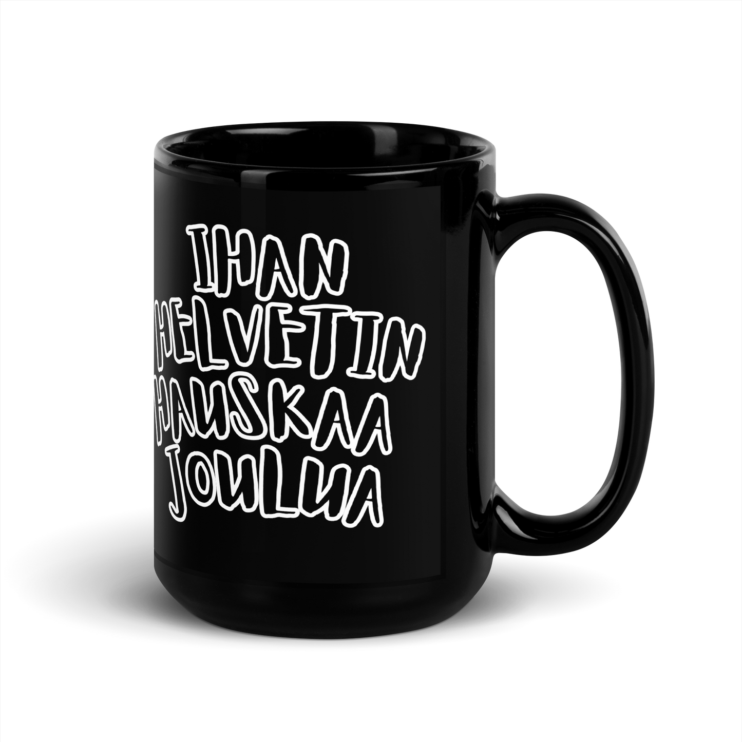 black glossy Mug - a hell of a merry Christmas, kid