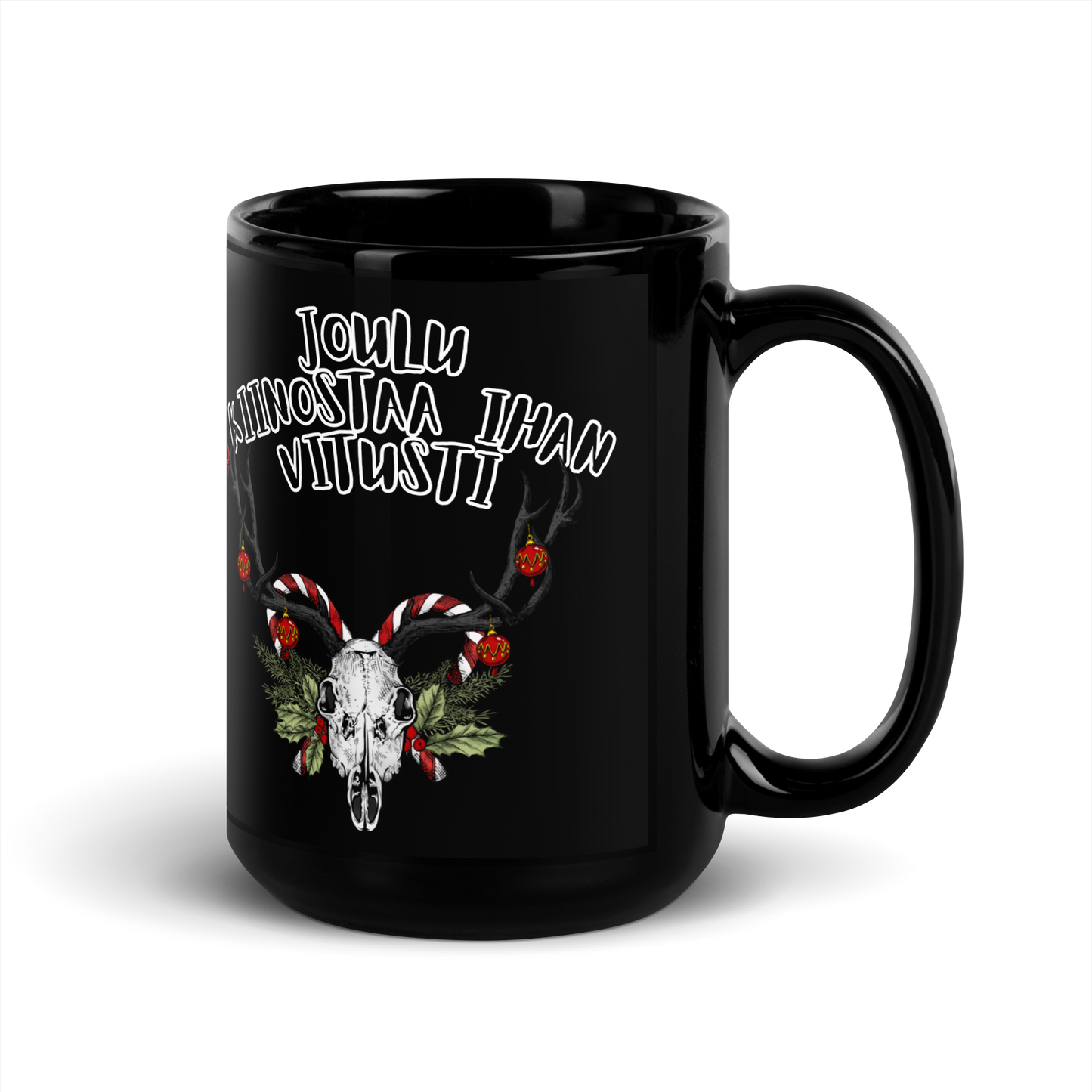 Black glossy mug - Christmas is really interesting