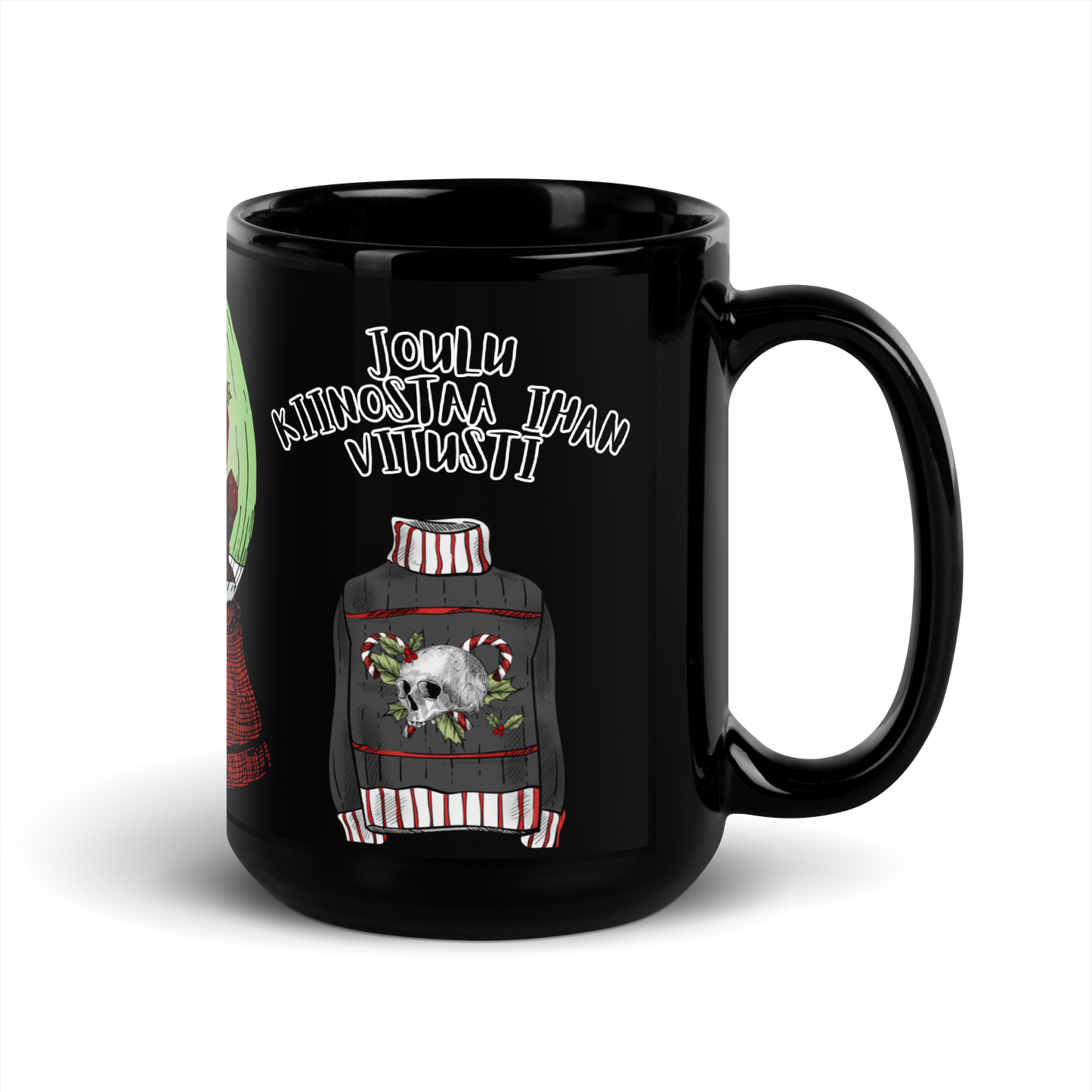 Black glossy mug - Christmas is really interesting