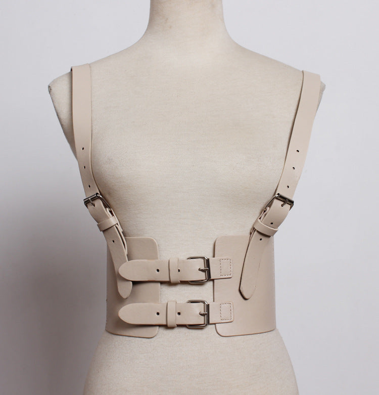 Pu Leather Vest Sling Belt For Men And Women