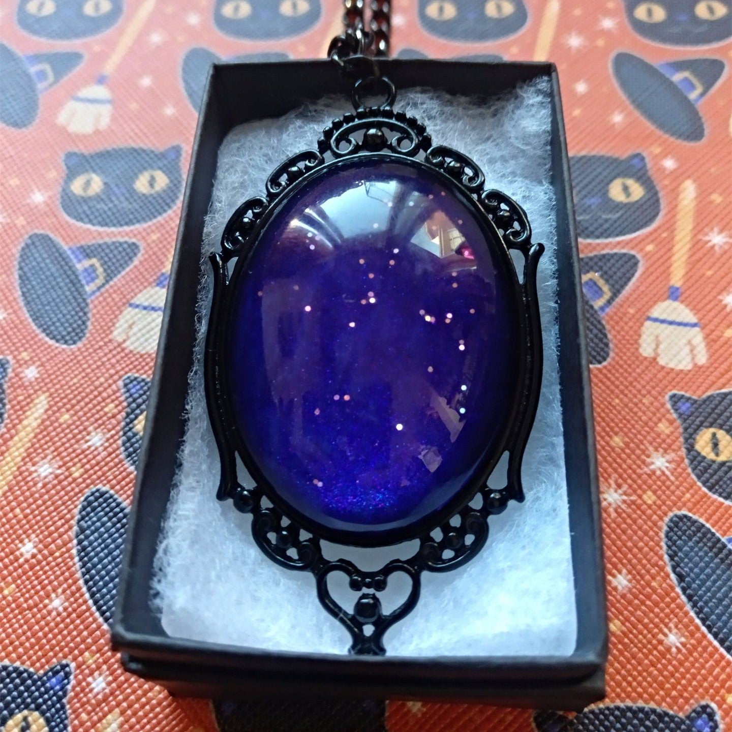 Purple Night Sky Gothic Necklace