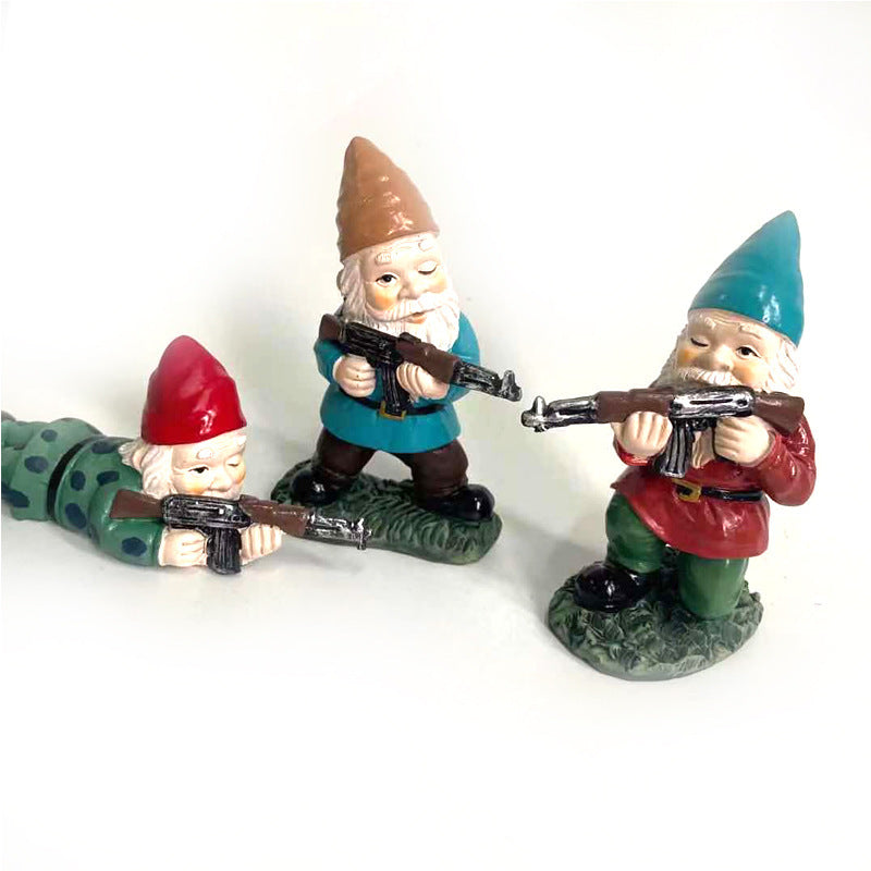 Garden Gnome Statue Resin Lawn Decoration Cartoon Sculpture