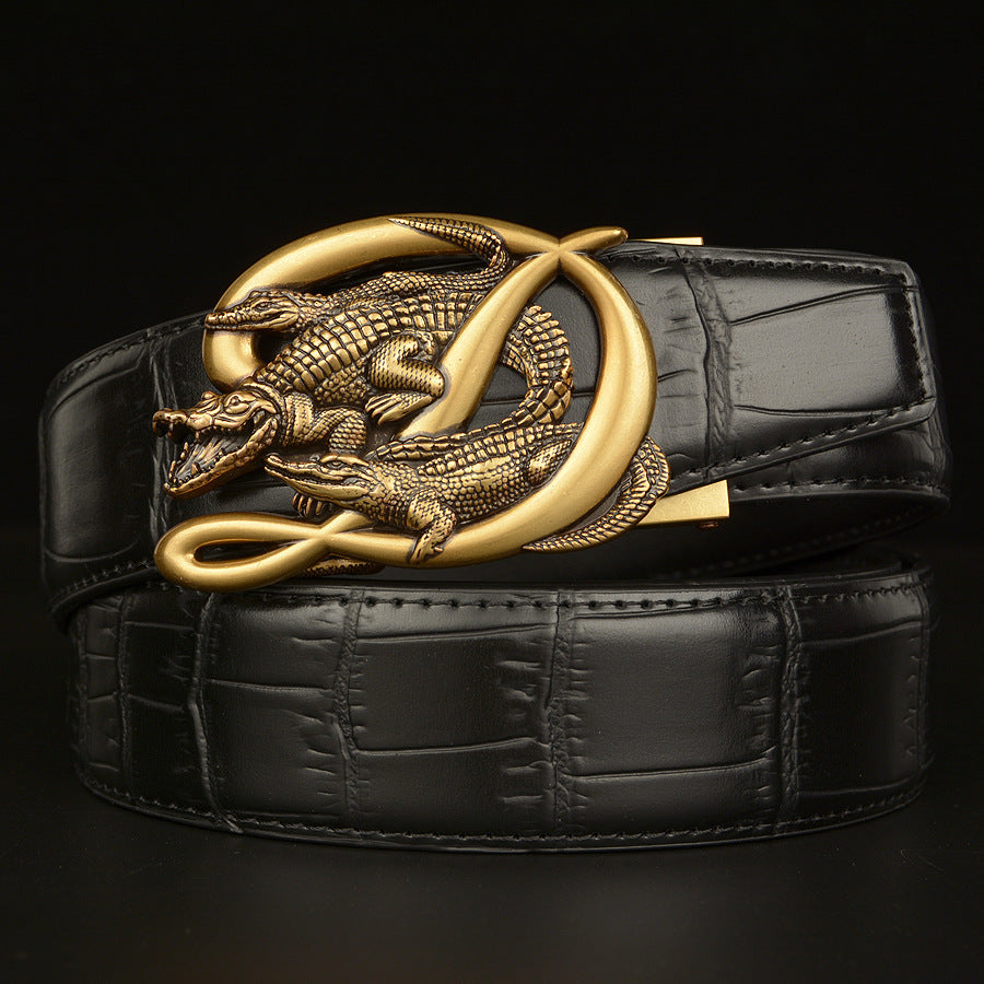 Crocodile pattern Stylish and convenient men's belt