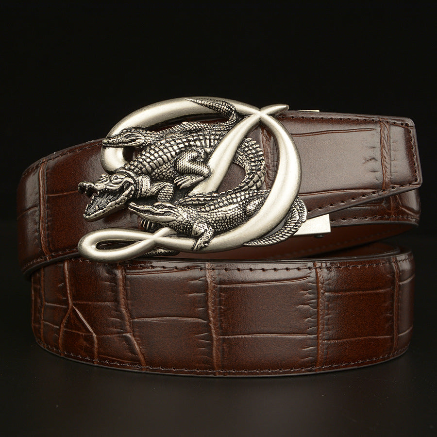 Crocodile pattern Stylish and convenient men's belt