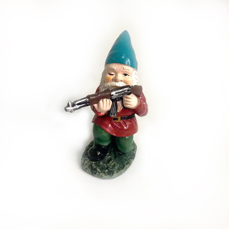 Garden Gnome Statue Resin Lawn Decoration Cartoon Sculpture