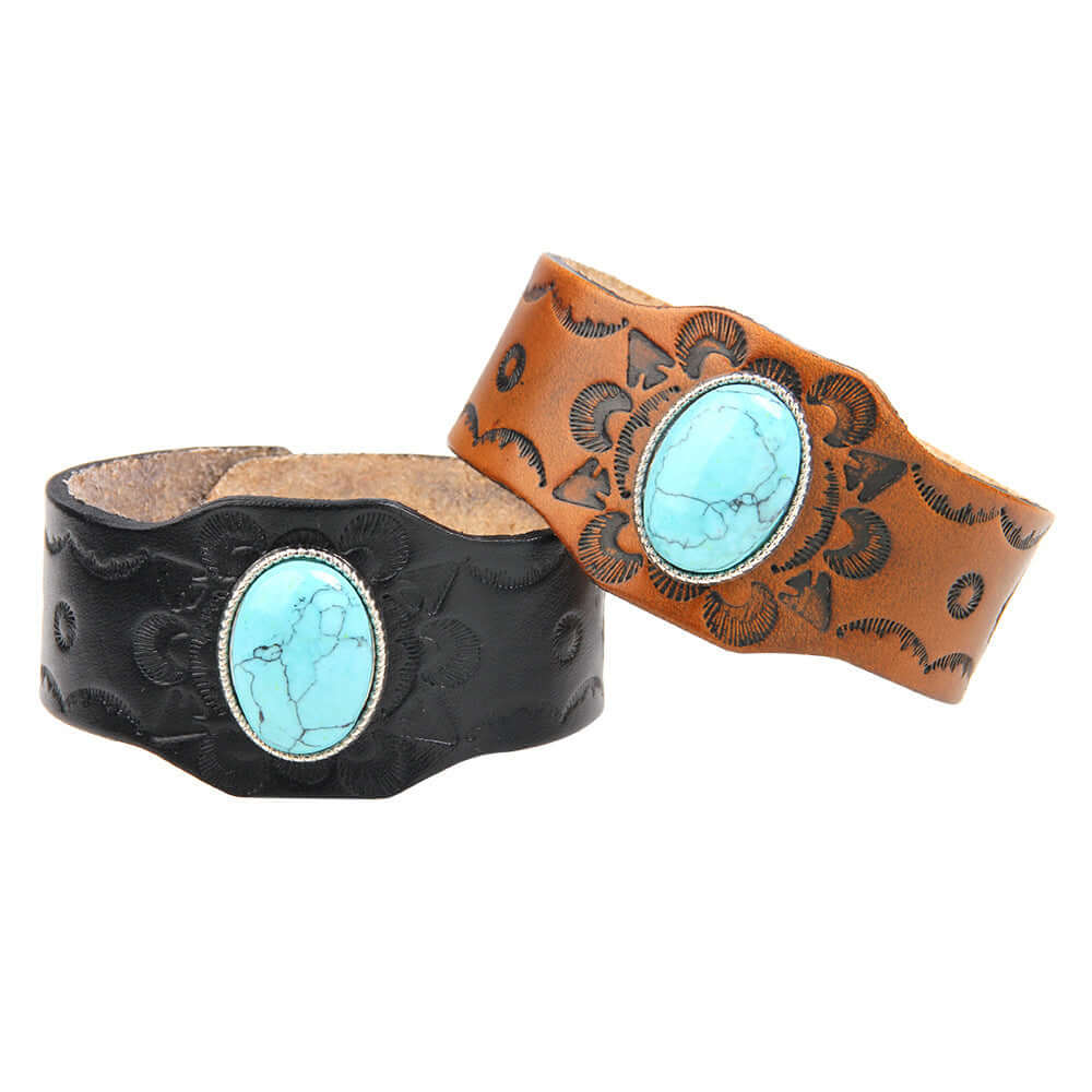 Fashion Turquoise Totem Leather Bracelet