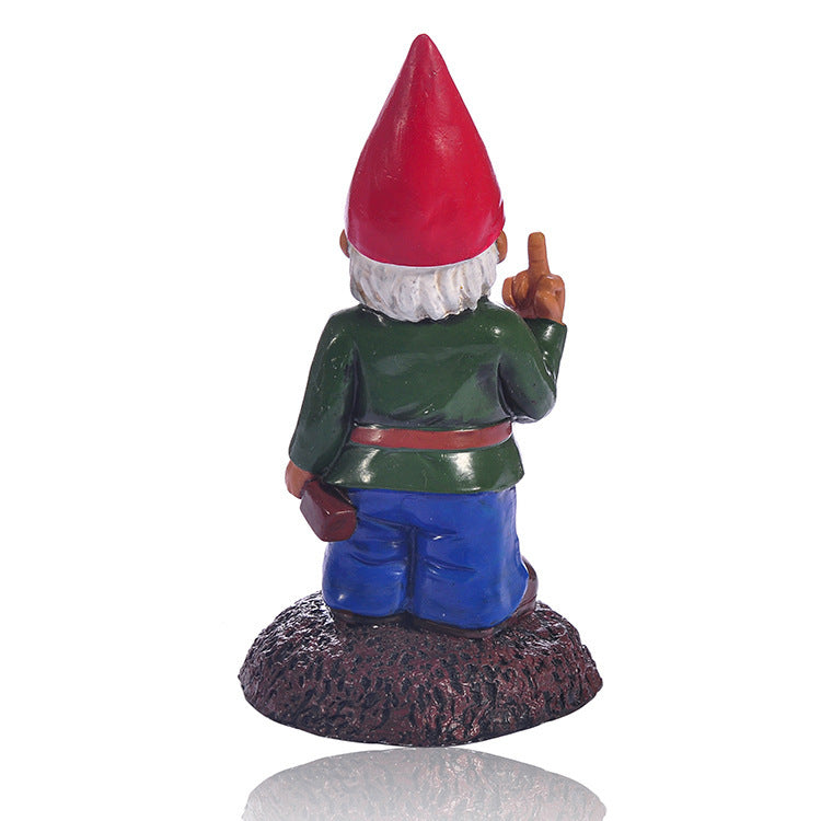 Garden Cartoon Statue Christmas Old Man Resin Craft Ornament