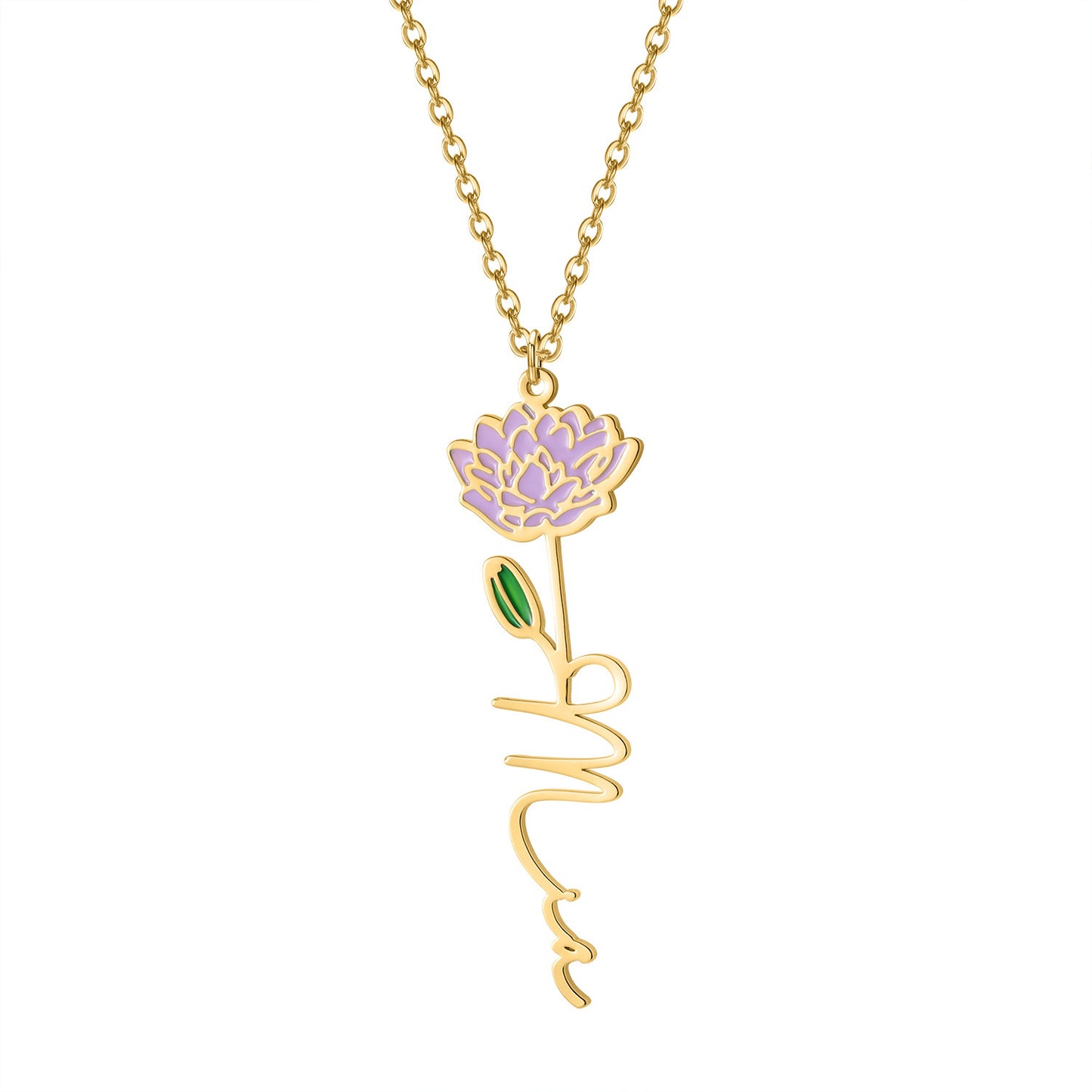 Beautiful Flower Necklace - Customize Yourself, Suitable for Every Month