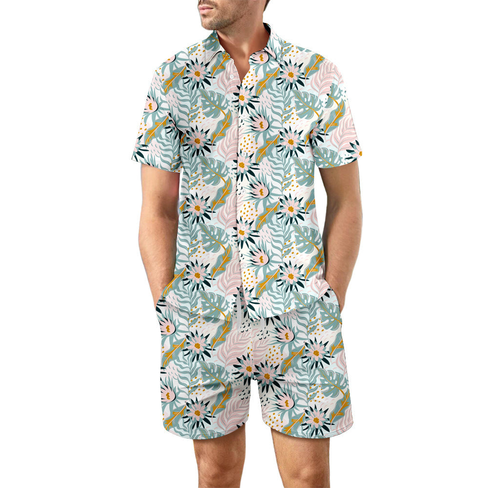 Summer Hawaiian beach suit for men - 2 pieces