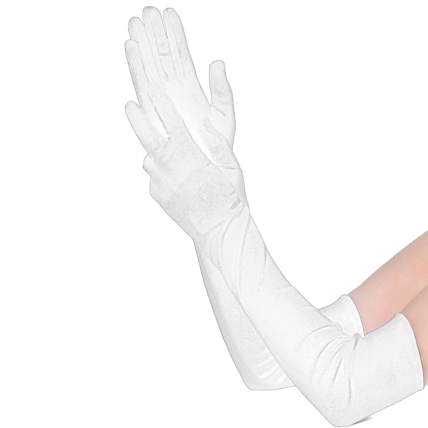 Women's 53cm long party gloves: flexible and wonderful flame velvet mittens ;)