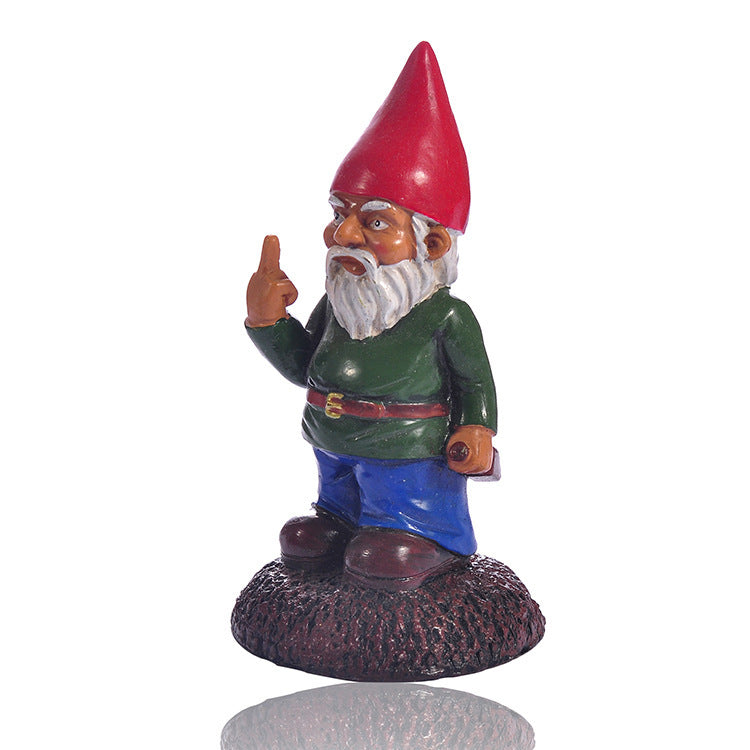 Garden Cartoon Statue Christmas Old Man Resin Craft Ornament