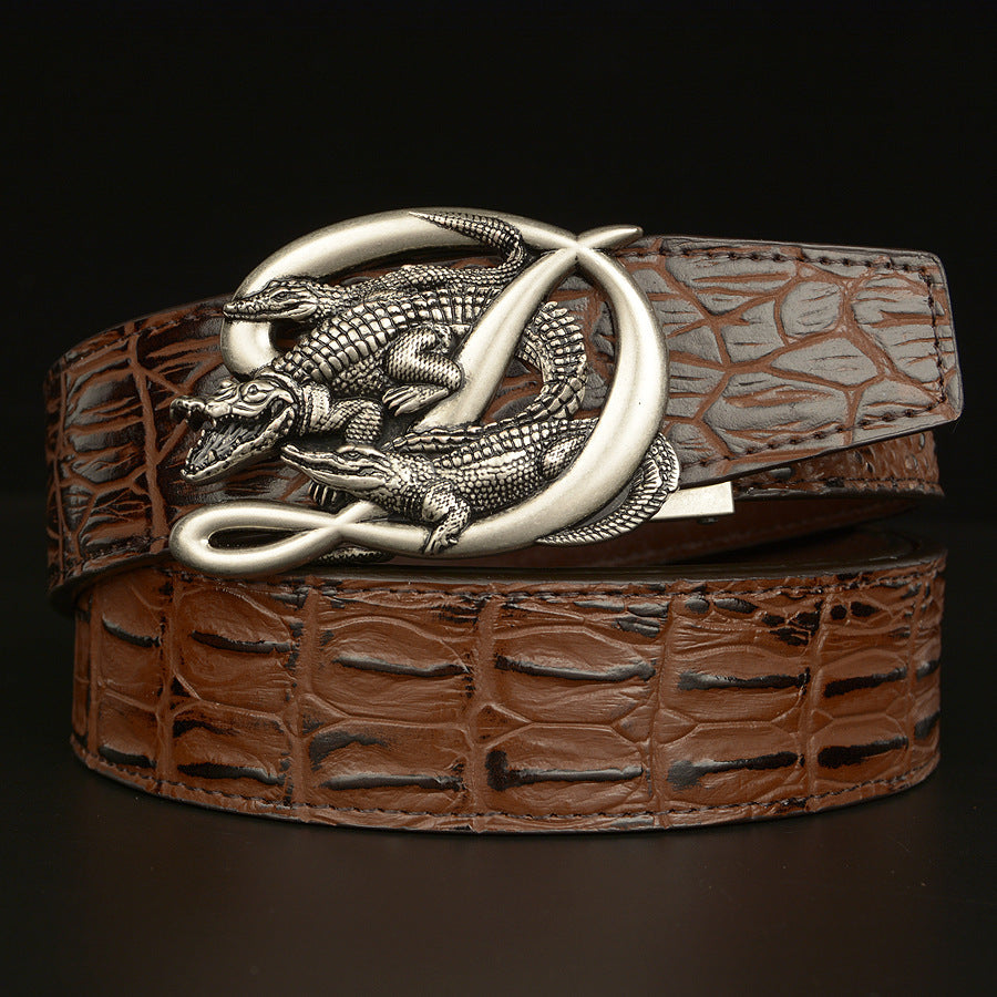 Crocodile pattern Stylish and convenient men's belt