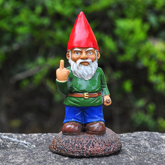 Garden Cartoon Statue Christmas Old Man Resin Craft Ornament