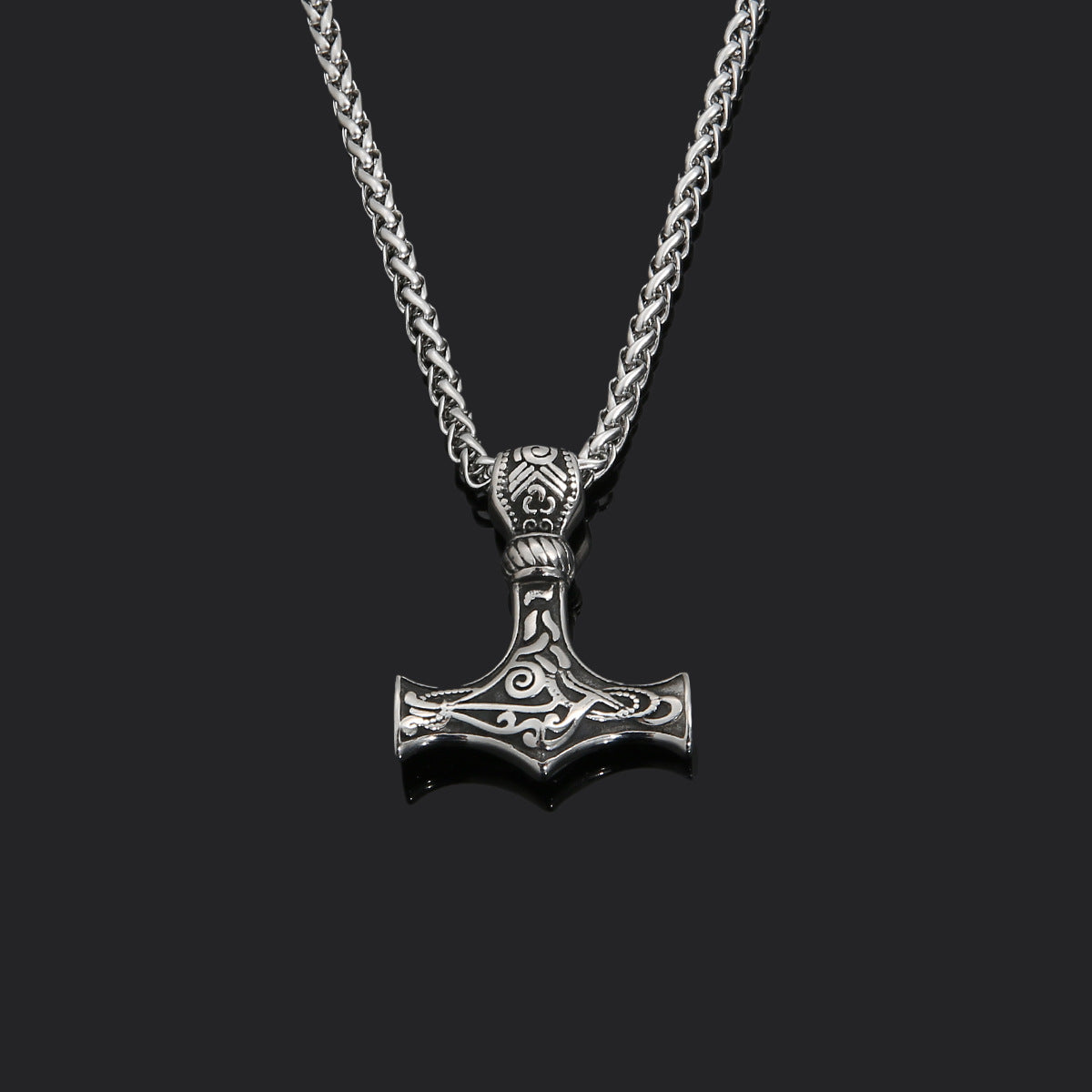 Steel Nordic Viking Hammer Necklace