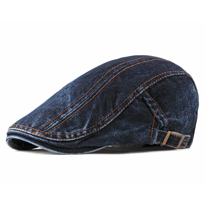 Fashion Wash Denim Beret Men