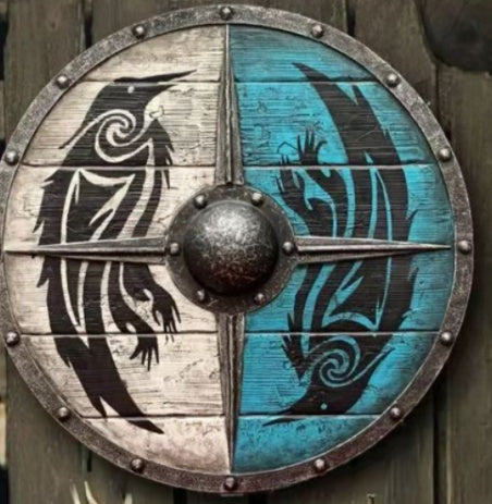 Viking Battle Shield 30 cm - Puinen Sisustuselementti