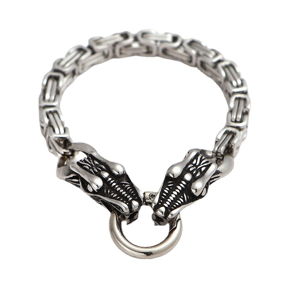 Nordic Viking Myth Stainless Steel Leading Bracelet For Men