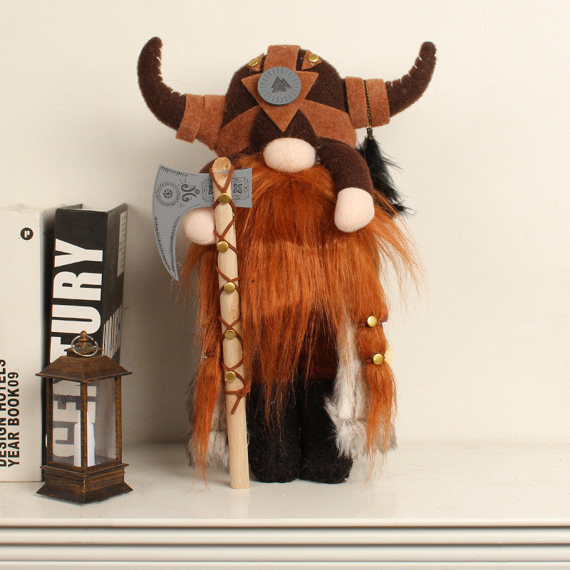 Viking Warrior Dwarf Doll