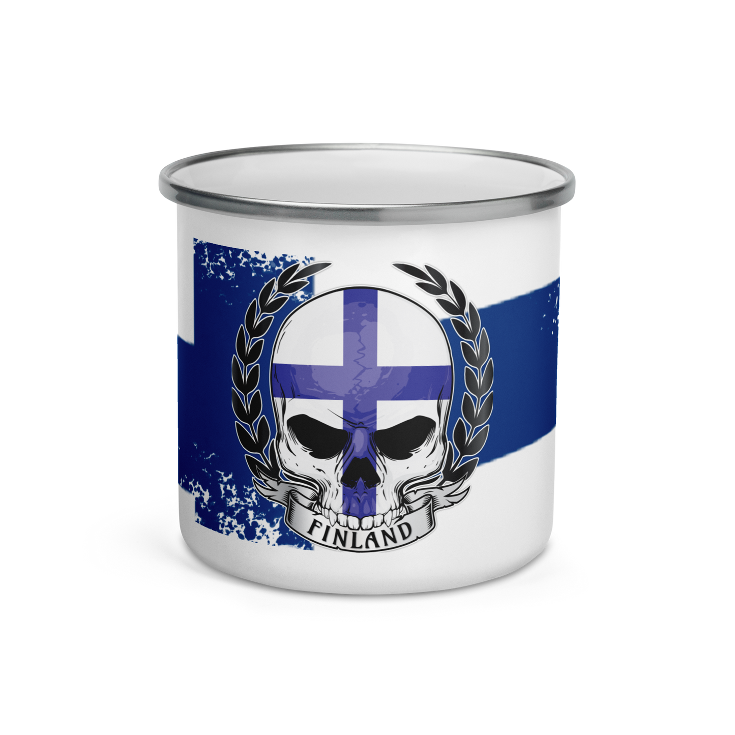 Enamel mug - Finnish skull